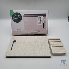 4er-Set Schneidebretter mit Sockel, doppelseitige Kunststoff-Schneidebretter, sc