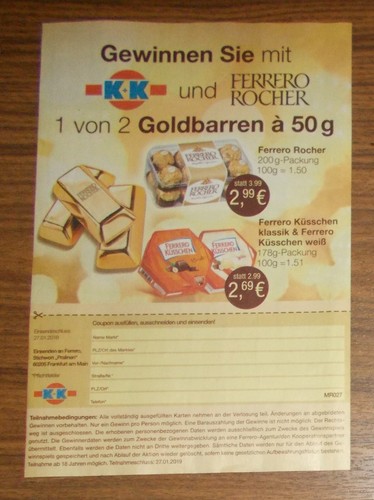 Seltene werbung ferrero - seltene, rocher