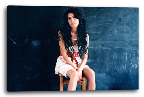Wandbild amy winehouse sitzend - wandbild,