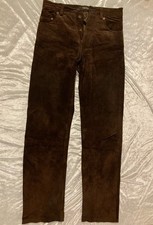 Enjoy Damen Lederhose Dunkelbraun Größe 29