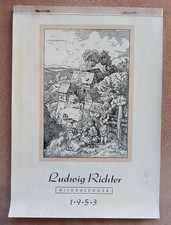 1953 Bildkalender Abreißkalender Maler Ludwig Richter 1803-84 DRESDEN *BU992