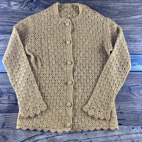Vintage häkel strickjacke - häkel,