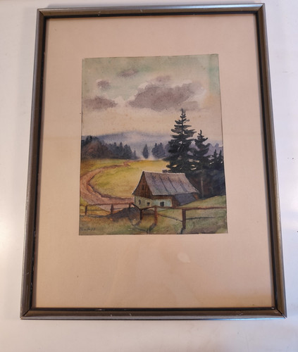 Erzgebirge 1953 aquarell - 1953,