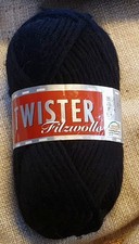 Filzwolle Schwarz 200 g Twister 100% Schurwolle 4 je 50 g