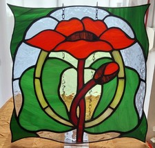 Tiffany Fensterbild Mohnblume