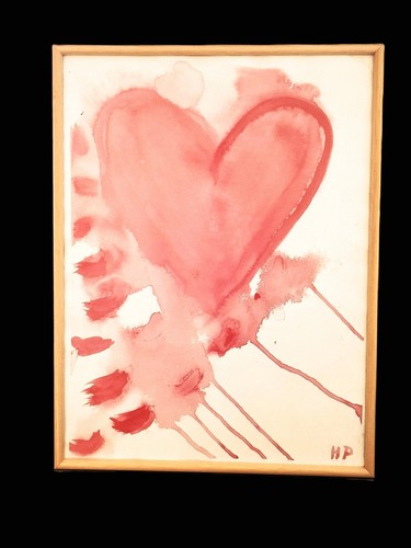 Aquarell herz modern - aquarell,
