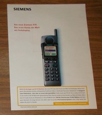 Seltene Werbung SIEMENS S10 - Das erste Handy der Welt mit Farbdisplay 1997