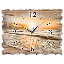 BM Holz Wanduhr leise lautlos Funkwanduhr gross XXL Shabby Vintage 9975-H1-funk