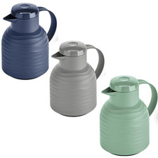 EMSA Samba Wave Isolierkanne 1L, Thermoskanne mit Quick-Press, Teekanne & Kaffee