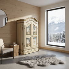 Bauernschrank Schrank Kleiderschrank Jahreszeitenschrank Holz Jahreszeiten bemal