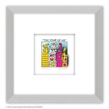 Original James Rizzi 3D MINI- Serie " The four of us " Zertifikat GERAHMT NEU