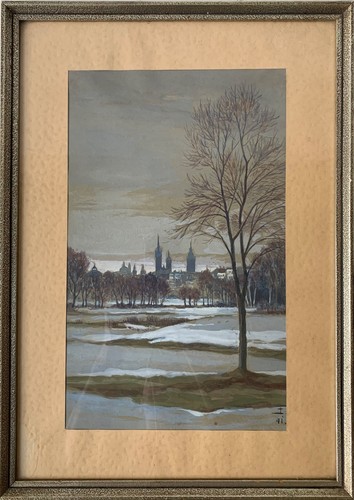 Aquarell 1941 winter park - aquarell,