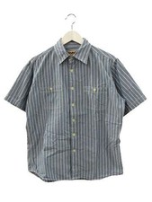 Camco Herren Kurzarm Chambray Arbeitshemd Blau, Freizeit, Gebraucht