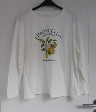 Shirt, Sweatshirt, Bluse, Italy Design,  weiß, Limoncello, Gr. 44/46, Neu