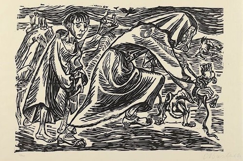 Ernst barlach hundefängerin - ernst,