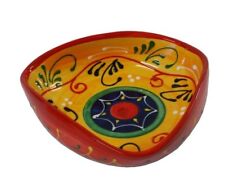 Dreieckige Tapas Schüssel/Schüssel 16 cm x 4,5 cm spanische Handarbeit Keramik Keramik  