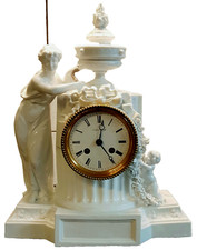 Sehr Seltene Orig.Empire Meissen Figuren Kaminuhr Tischuhr Venus mit Amor 1770.