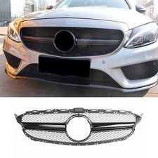 für Mercedes AMG DESIGN W205 S205 Grill GLANZ SCHWARZ Kühlergrill Frontgrill