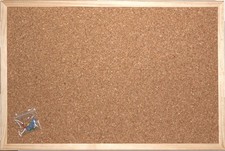 Pinnwand MIT STABILER MDF-RÜCKWAND Pinwand Kork Memoboard 60 x 80 cm NEU
