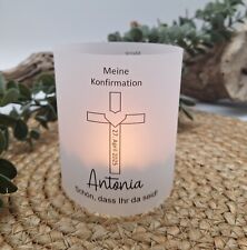 Windlichthülle * Konfirmation * Kommunion * Firmung Windlicht * personalisiert *