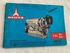Original Deutz Motor F 6 L 911 Und 912 Ersatzteilliste