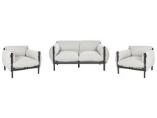 Lounge Set 3-teilig Aluminium