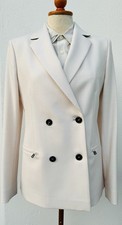 NEU Bogner Jackett Jacke Blazer zweireihig weiß nude elfenbein Schurwolle-Mix 36