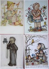 4 Kunstkarten  Hummel - Karten M. I. Hummel 1 AK gelaufen 1937   A25-10