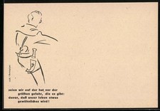 Ansichtskarte Wandervogel mit Messer am Hosenbund 