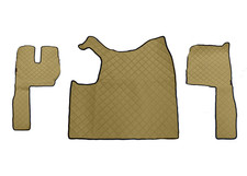 Beige ?ko Leder Fu?matten