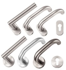 Edelstahl Türdrücker Türgriff Griff Knauf Türbeschlag Halbgarnitur Spitzer