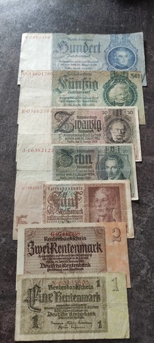 Reichsbanknoten sammlung 1 - ,