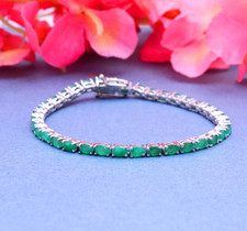 Emerald Oval Tennisarmband 925