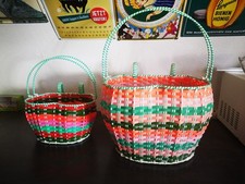 2 er Set Fahrradkörbe  Fahrradzubehör Vorne/ hinten Fahrradkorb Geflochten M /L 