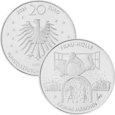 20 Euro Deutschland 2021 Silber bfr. - Frau Holle Grimms Märchen Grimm