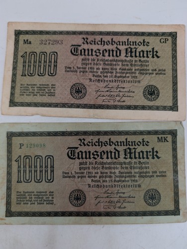 Reichbanknote 1000 mark - 2x,