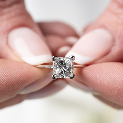 Platin 5ct princess cut - princess,