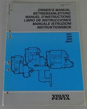 Betriebsanleitung Volvo Penta Motor 2001 /2002 / 2003 2003T Stand 04/1992