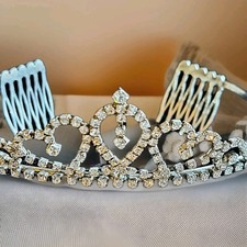 Hochwertiges Strass Diadem Tiara Haarschmuck