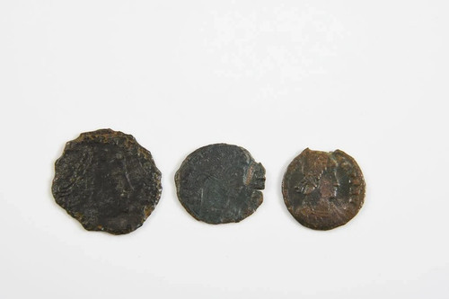Uralte bronze münze - 3x,