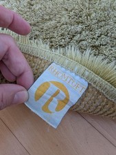 Rhomtuft Badvorleger Olivgrün 100cm Grün Hochflor Hochwertig Teppich Oval Rund