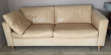 2x Machalke Ledersofa Beige