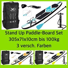 Stand Up Paddle Board Set aufblasbar 305x71x10 bis 100kg SUP-Board Set 3 Farben