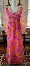 Vintage 1970's maxi dress pink