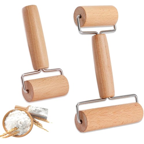 2er set teigroller aus - teigroller,