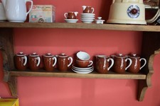 Kaffee Kännchen ,Tassen ,Untertassen,braun,Bauscher Weiden