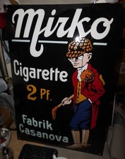 Dekoratives schweres Emailleschild Casanova ZIgarettenfabrik