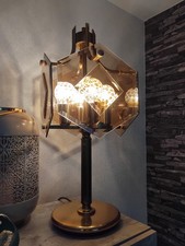 Sische Lampe Tischlampe Retro Mid Design Vintage Messing Leuchte 60er 70er Selte