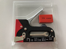 Handtacker Metall Größe Flachdrahtklammern 6 - 14 mm incl. 600 Klammern 9mm 