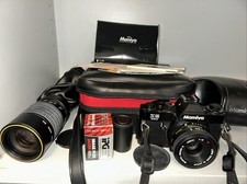 Mamiya ZE Quartz Mamiya-Sekor E 50mm  + Osawa Macro 70-210mm Kamera Foto Analog